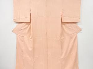 リサイクル　抽象模様織り出し一つ紋色無地着物